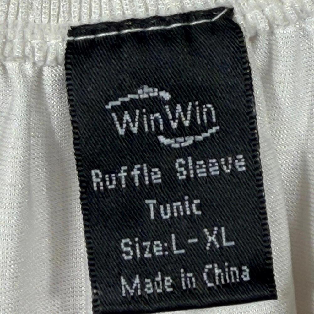 WinWin Ruffle Sleeve Tunic Top L-XL - Picture 5 of 7